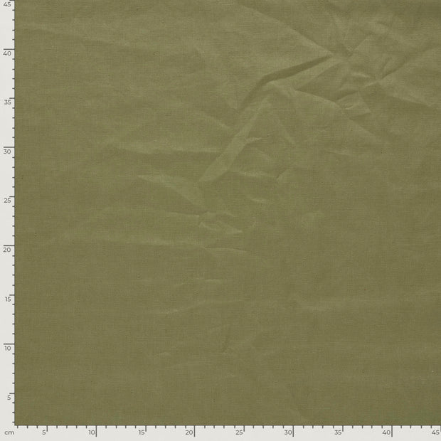 Linen fabric Unicolour Olive Green