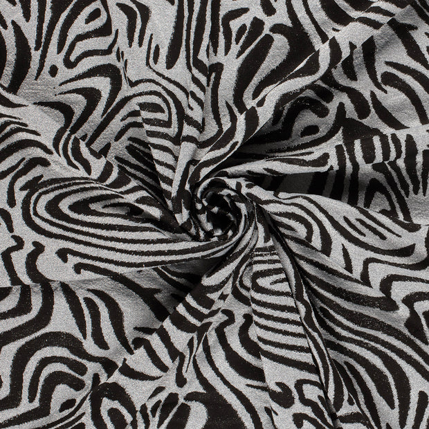 Jacquard fabric Silver Lurex 