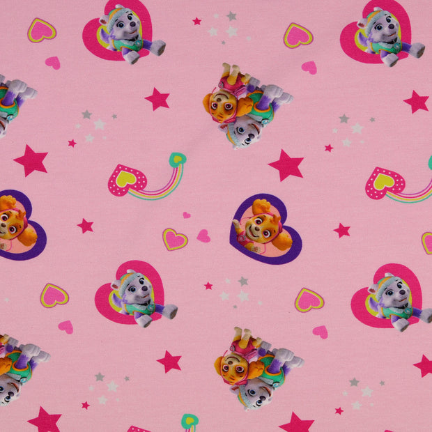 Jersey fabric Paw Patrol Light Pink