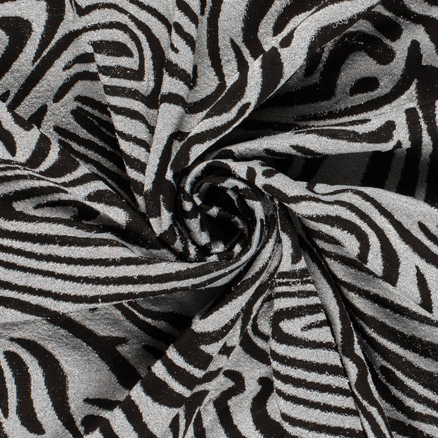 Jacquard fabric Abstract Silver