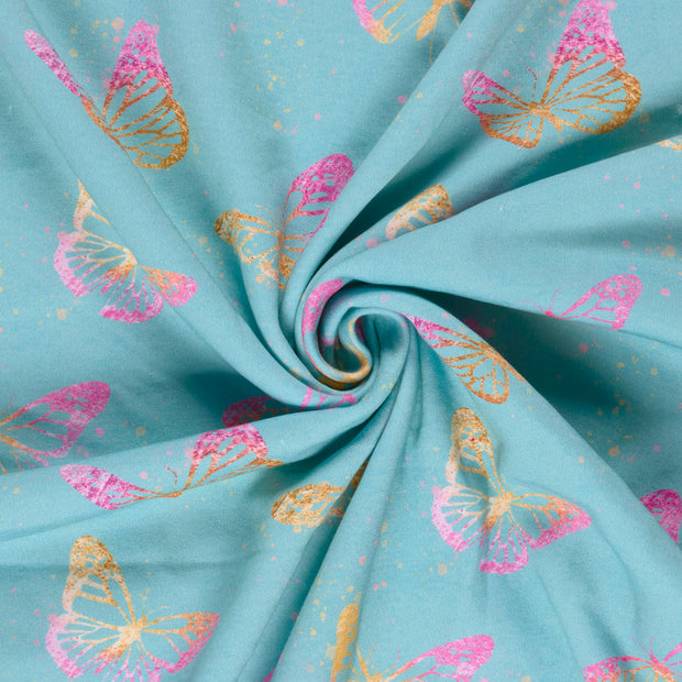 Jogging fabric Dark Mint digital printed 