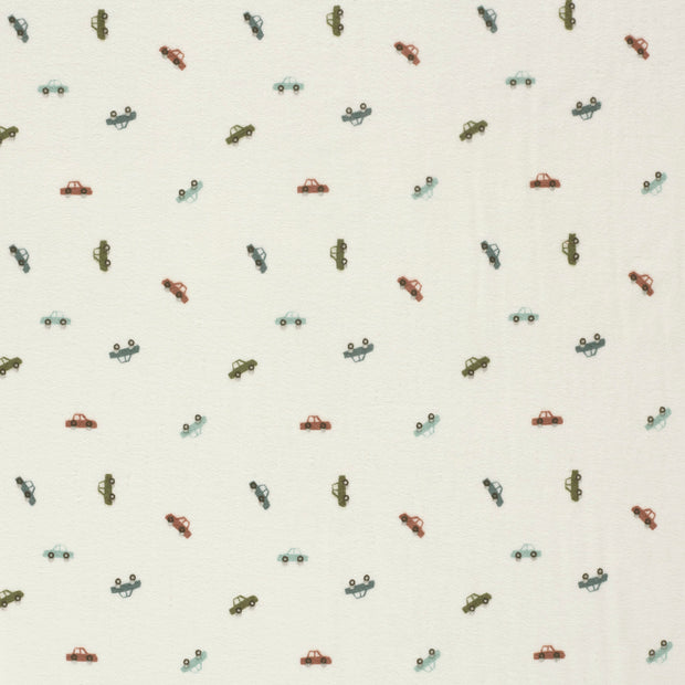 Stretch terry fabric Off White matte 
