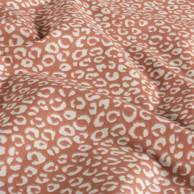 Cotton Poplin fabric Panther Salmon