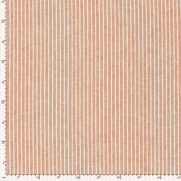 Chambré fabric Stripes Brique