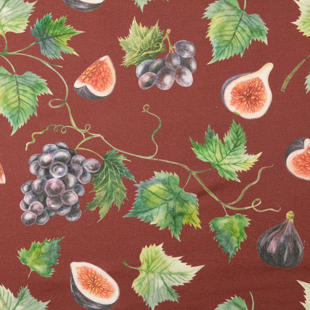 Cretonne fabric Fruits Bordeaux