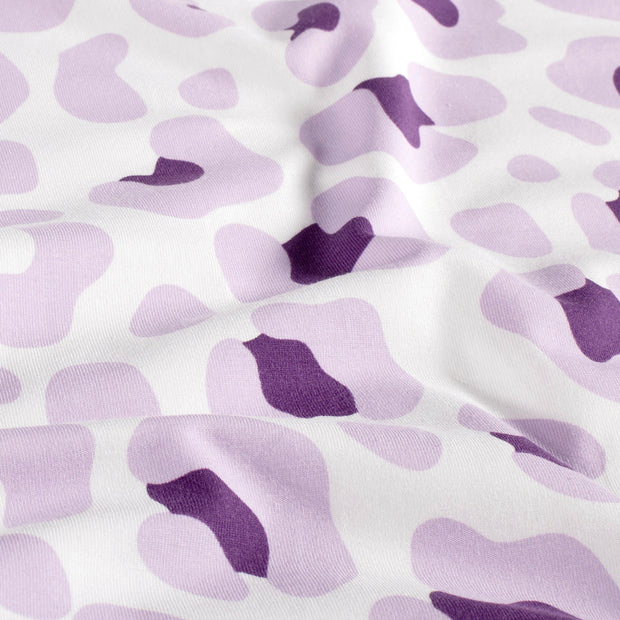Jersey fabric Panther Off White