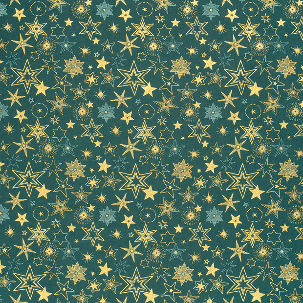 Cotton Poplin fabric Petrol 