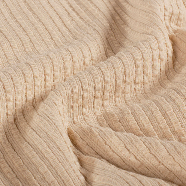 Rib Jacquard fabric Unicolour Beige