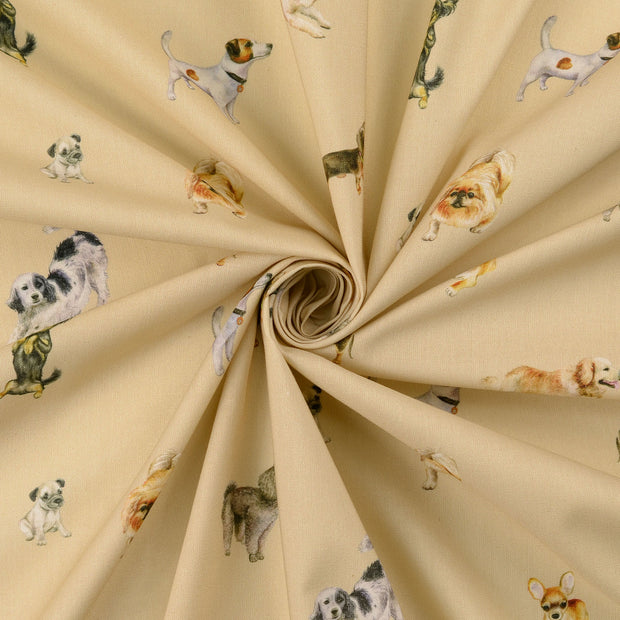 Cretonne fabric Beige 