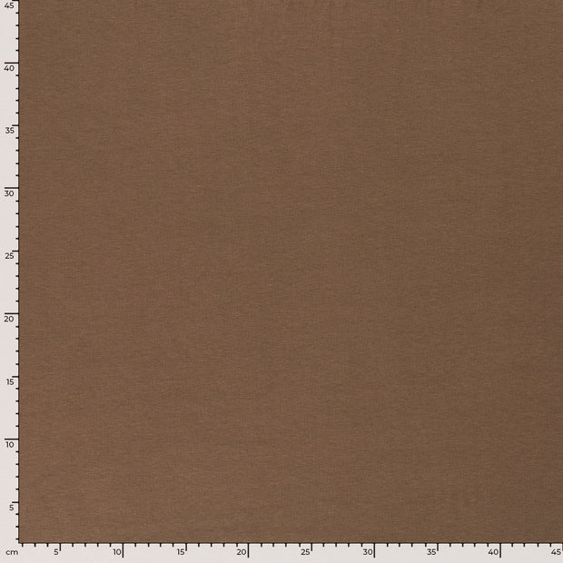 Baumwolle Jersey GOTS fabrik Uni Taupe Grau