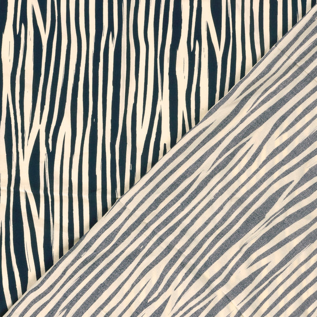 Bamboo Poplin fabric Stripes printed 