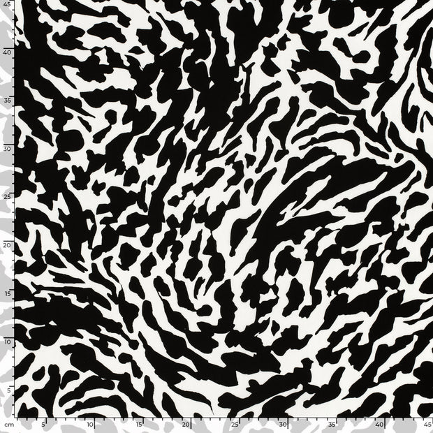Bamboo Poplin fabric Abstract Off White