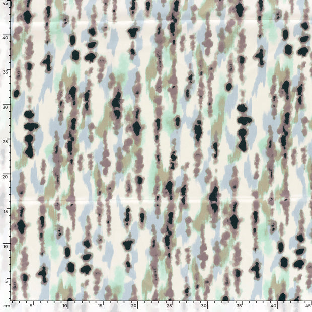Satin Duchesse fabric Abstract Light Blue