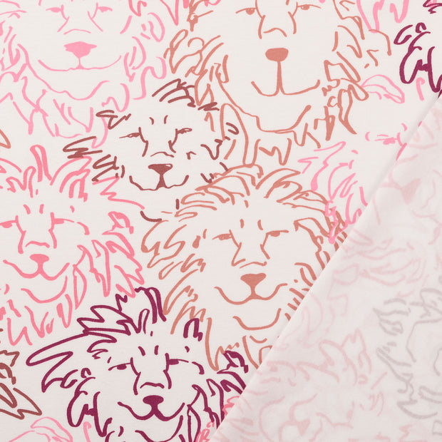 Cotton Jersey fabric Light Pink printed 