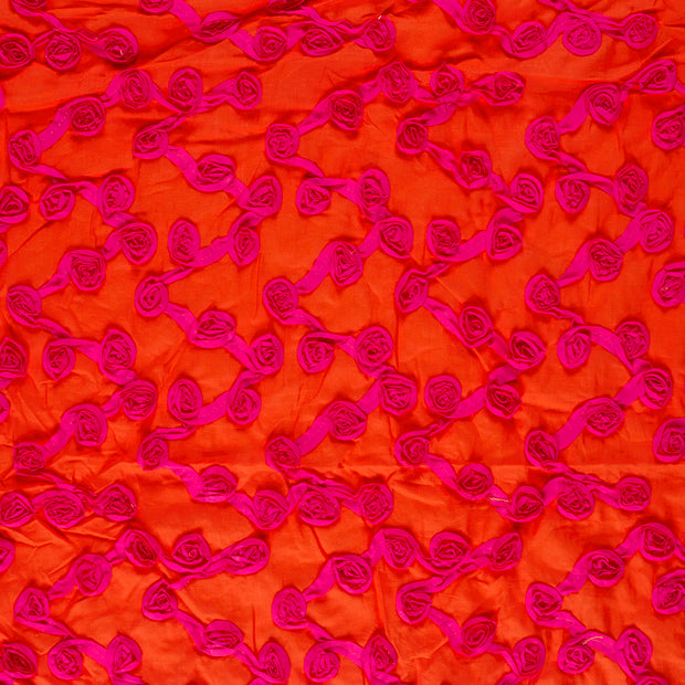 Voile fabrik Rot zweifarbig 