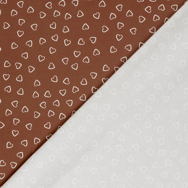 Jersey fabric Hearts printed 