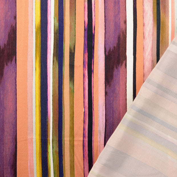 Viscose Satin fabric Fuchsia digital printed 