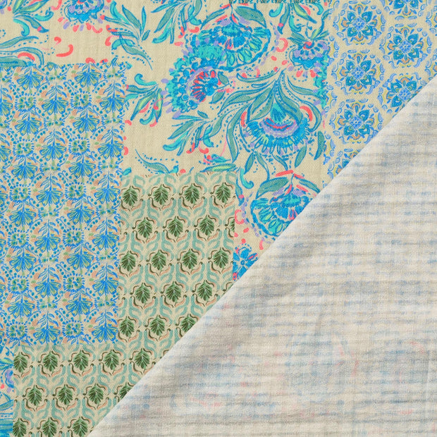 Baumwoll Webware fabrik Blau Vintage 