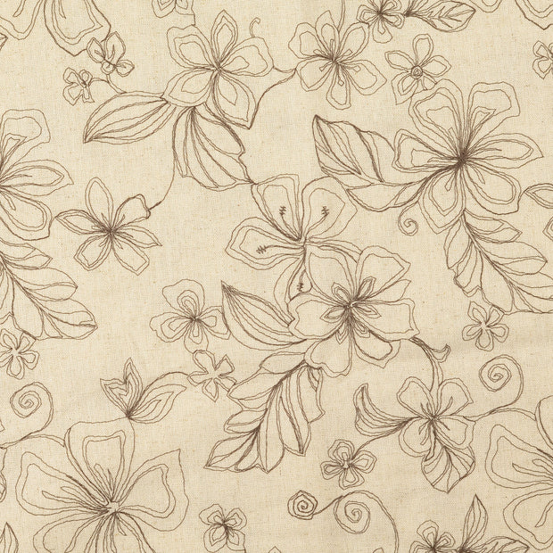 Lace fabric Flowers Brown