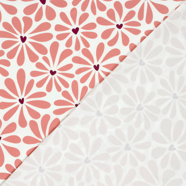 Jersey fabric Flowers printed 