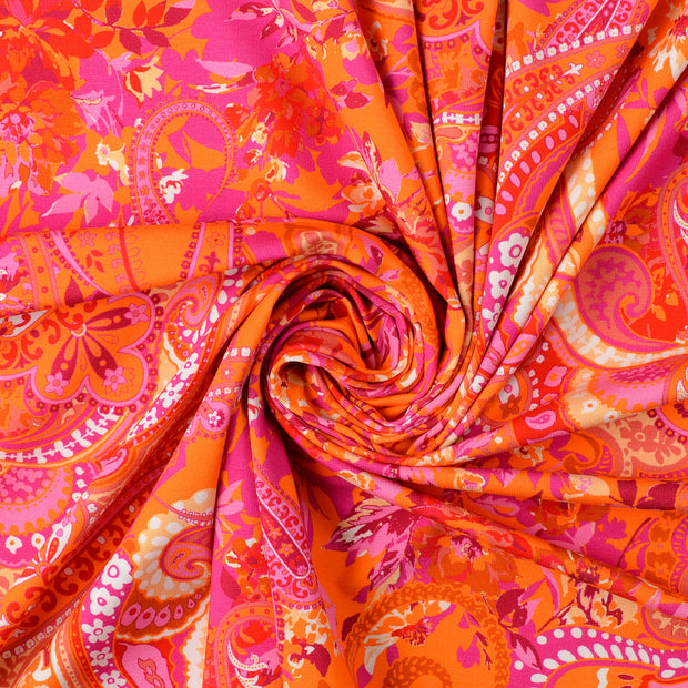 Jersey fabrik Orange digital bedruckt 