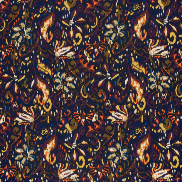 Satin Duchesse fabric Navy slightly shiny 