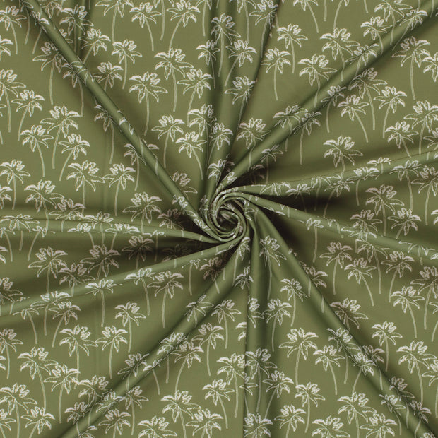 Swimwear Jersey UPF50 Recycled fabric Olive Green digital printed 