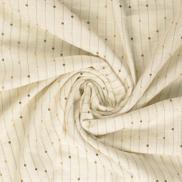 Woven Viscose Linen fabric White 