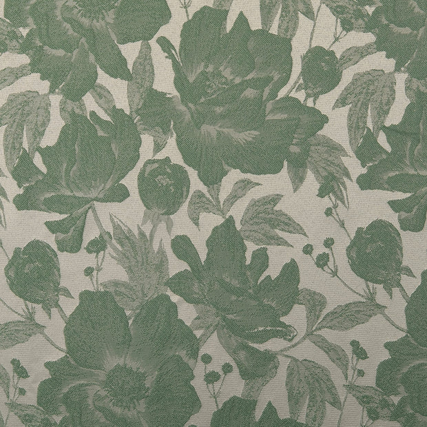 Jacquard fabric Flowers Forest Green