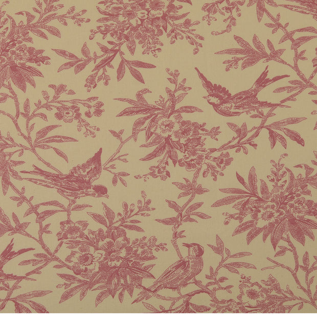 Cotton Poplin fabric Leaves Old Pink