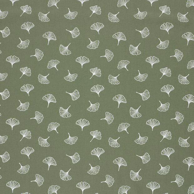 Cotton Poplin fabric Olive Green matte 