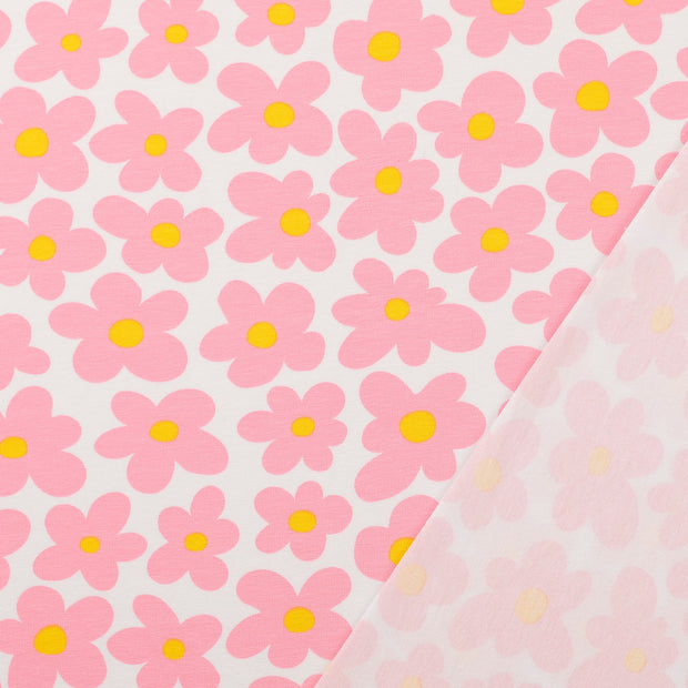 Jersey fabric Light Pink printed 