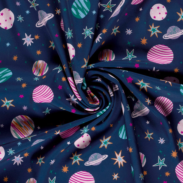 Softshell fabric Navy digital printed 