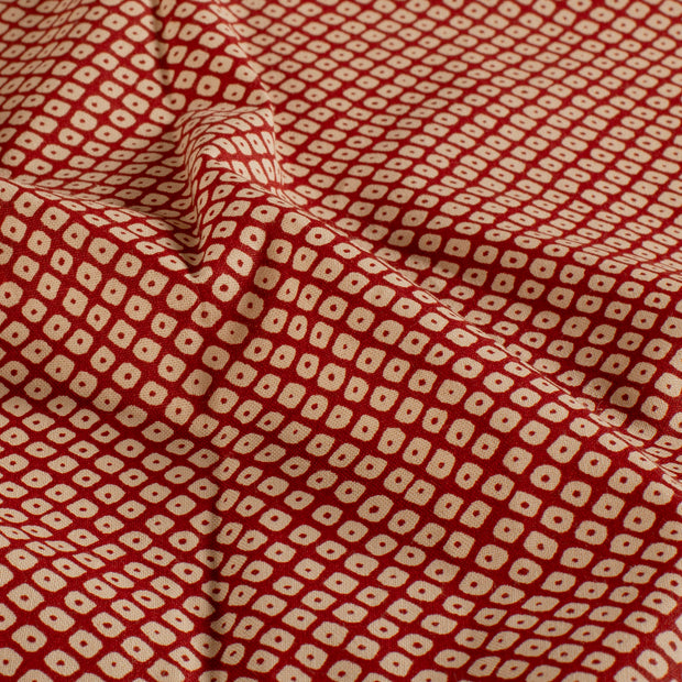Cotton Poplin fabric Diamonds Bordeaux
