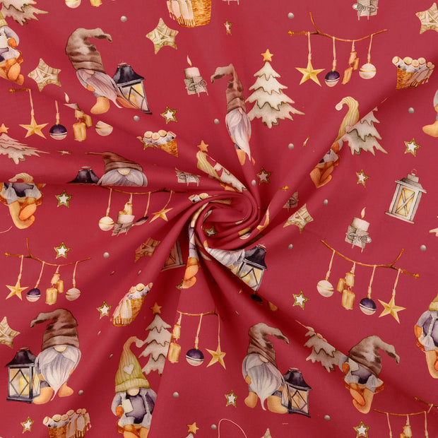 Cotton Poplin fabric Red 