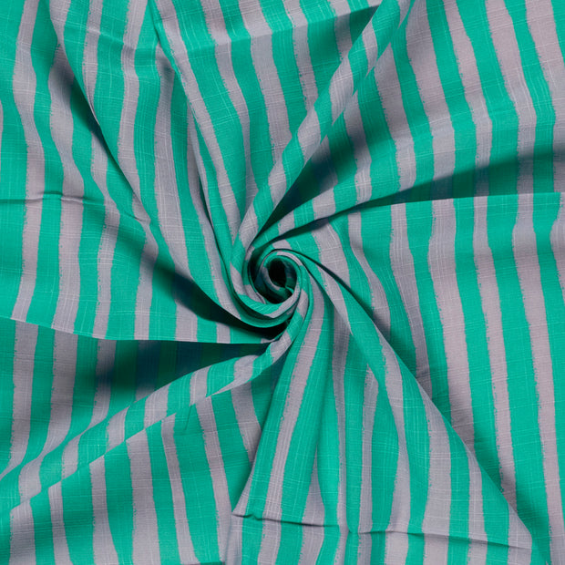 Woven Cotton Viscose fabric Mint slub printed 