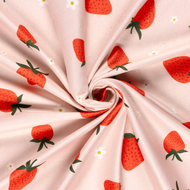 Beach towel fabric Light Pink digital printed 