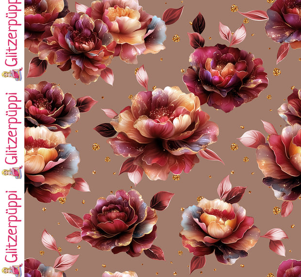 Jersey fabric Roses 