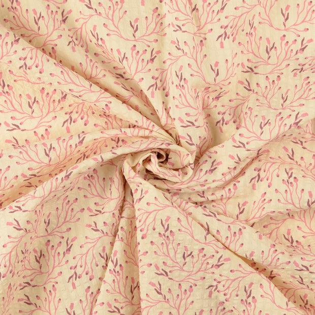 Seersucker fabric Light Pink 