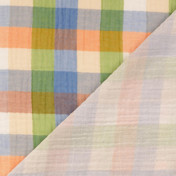 Musselin fabrik Babyblau garngefärbt 