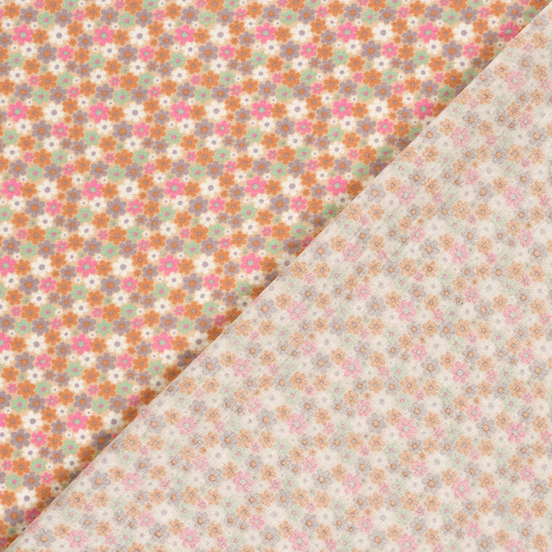 Muslin fabric Flowers printed 