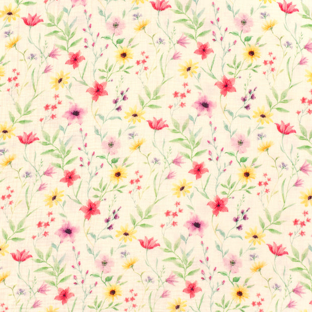 Muslin Bio Naturel fabric Off White matte 