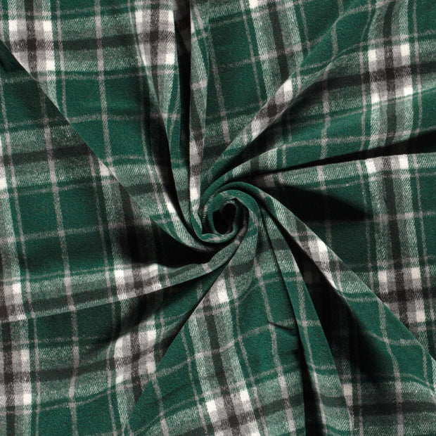 Jacquard fabric Dark Green brushed 