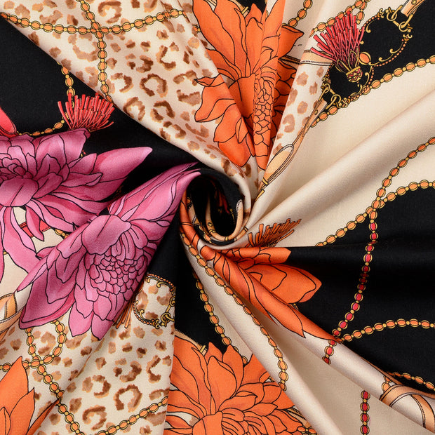 Viscose Satin fabric Black 