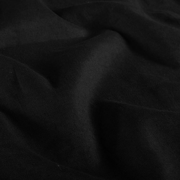 Linen fabric Unicolour Black