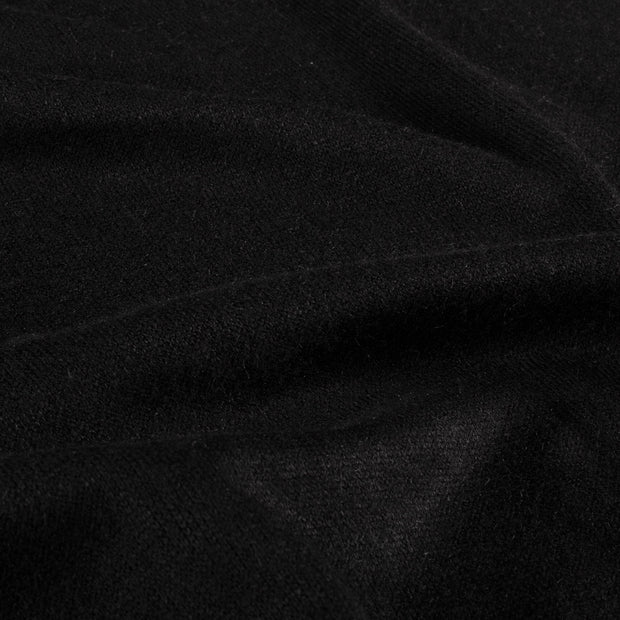 Heavy Knit fabric Melange Black