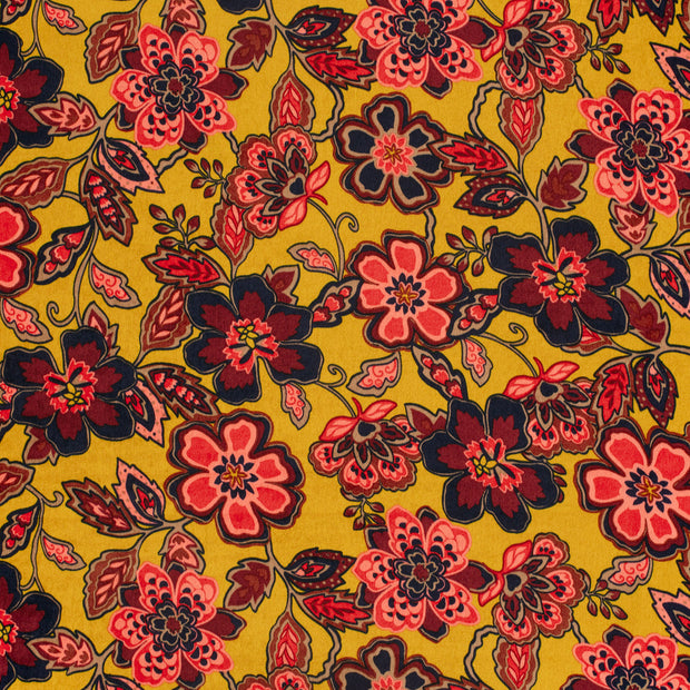 Satin Velvet fabric Oker 