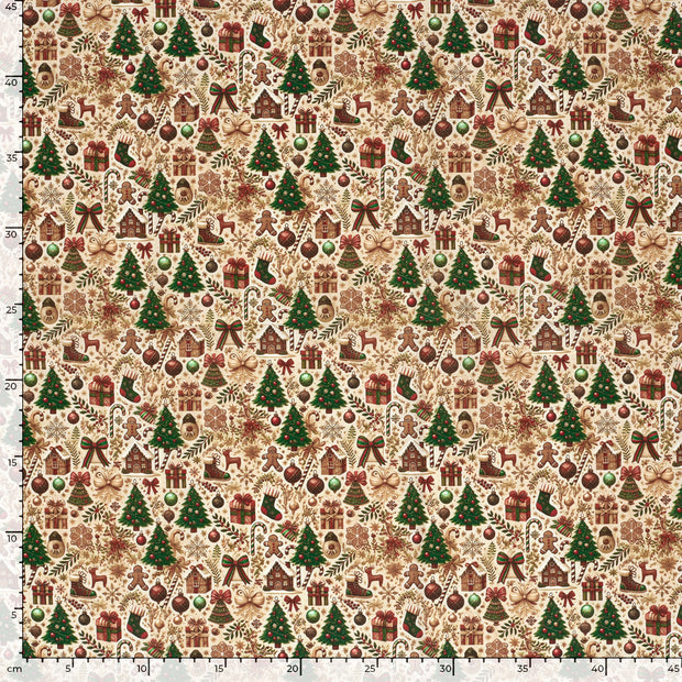 Cotton Poplin fabric Christmas 