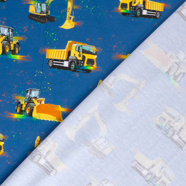 Jersey fabric Vehicles digital printed 