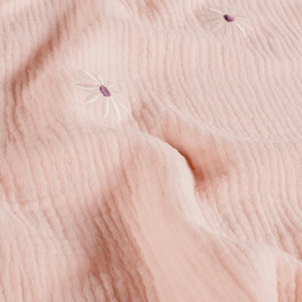 Muslin fabric Flowers Pink